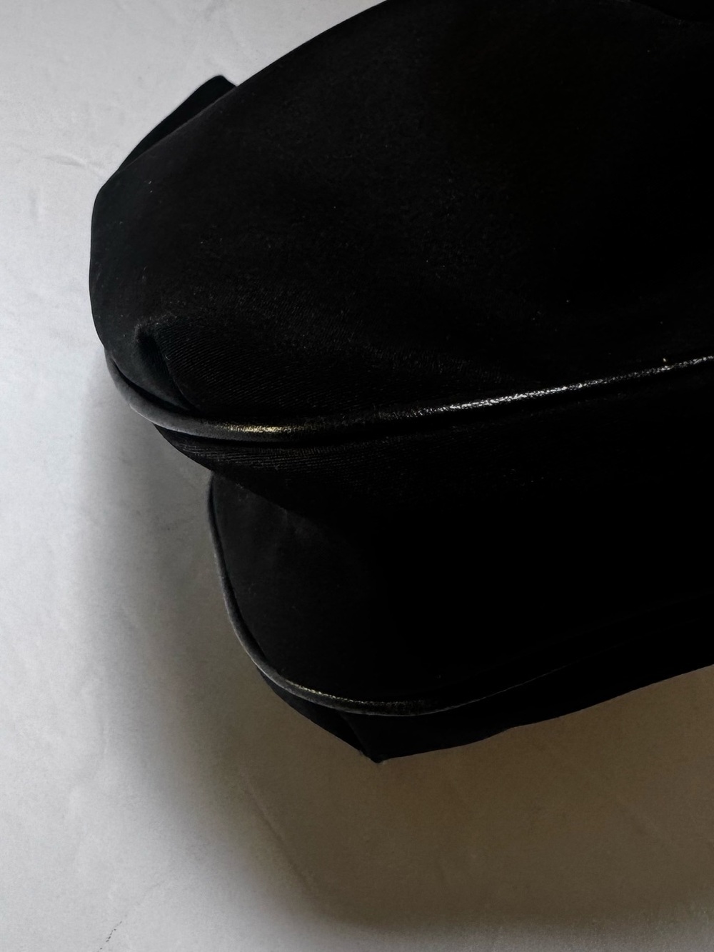 Ralph Lauren Y2K Nylon Mini Hobo Shoulder Bag Black Gold Hardware Zip Minimalist - Picture 11 of 16